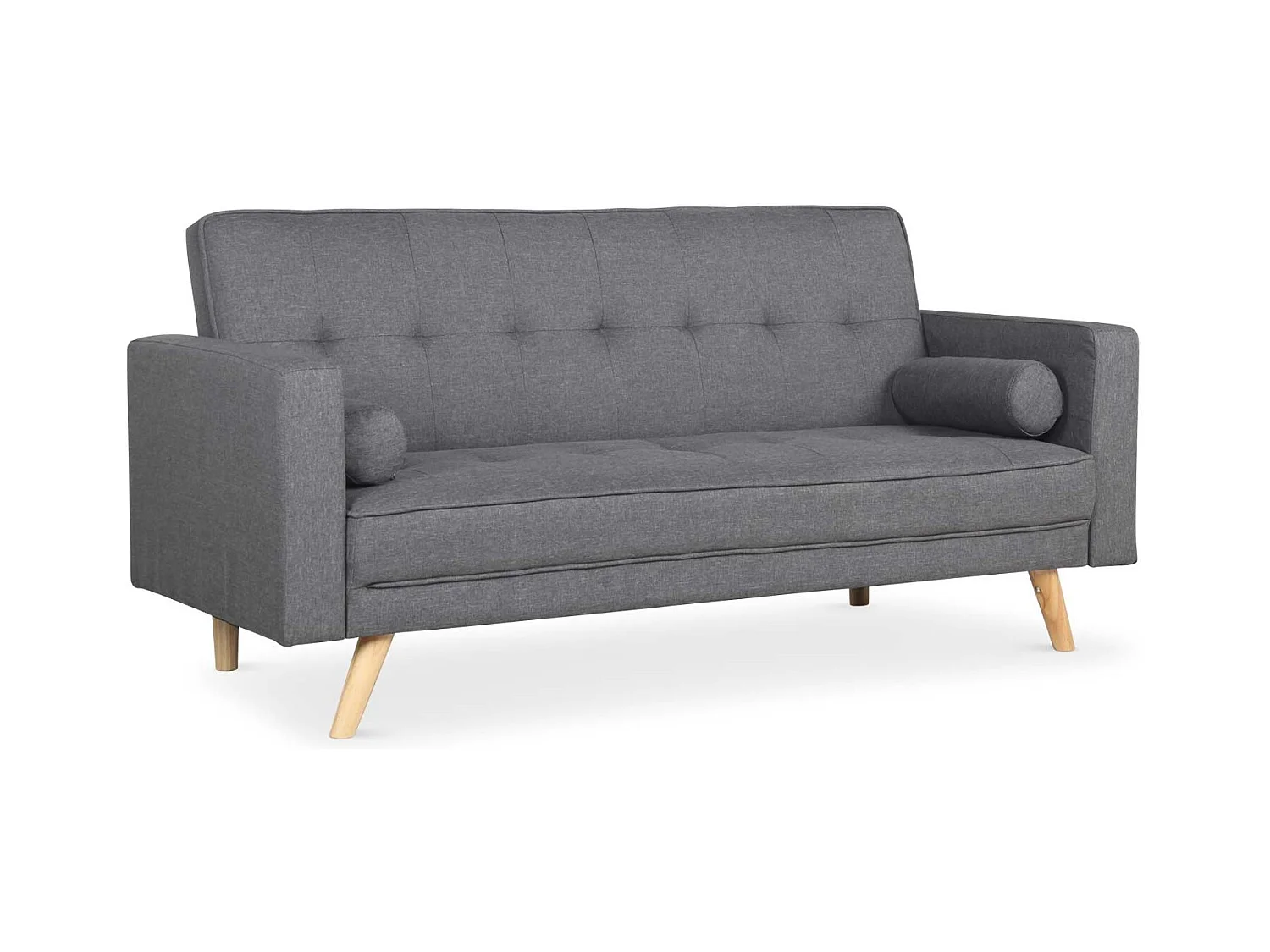Canapé Convertible 3 Places Scandinave "Navya" Gris Foncé