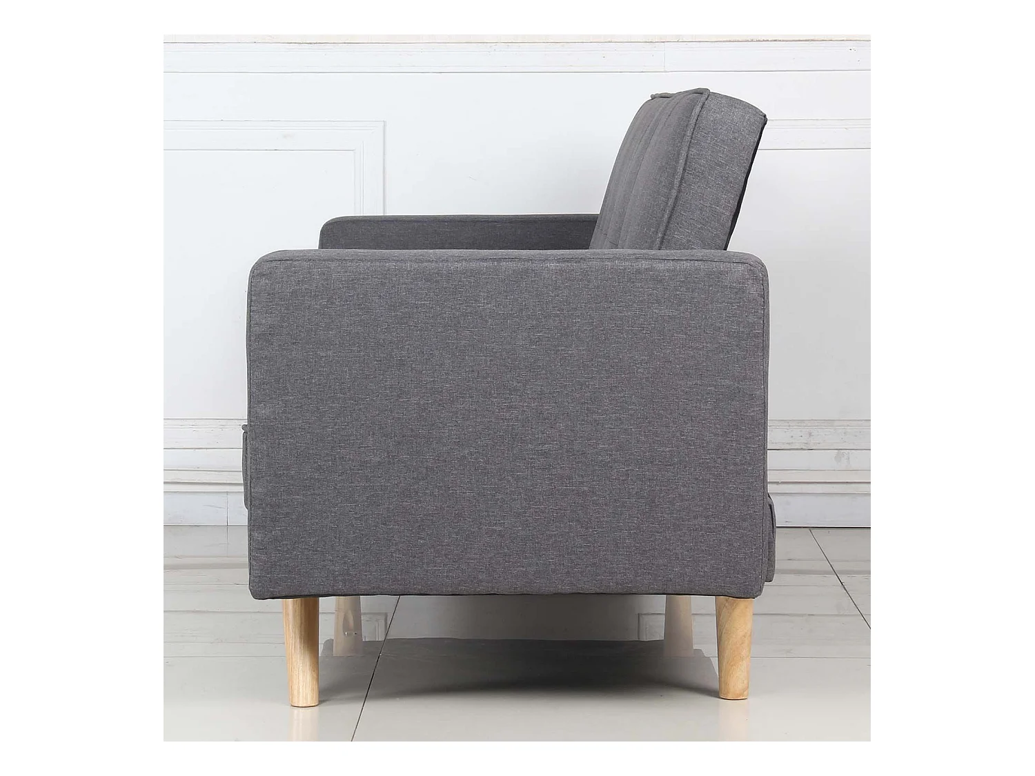 Canapé Convertible 3 Places Scandinave "Navya" Gris Foncé