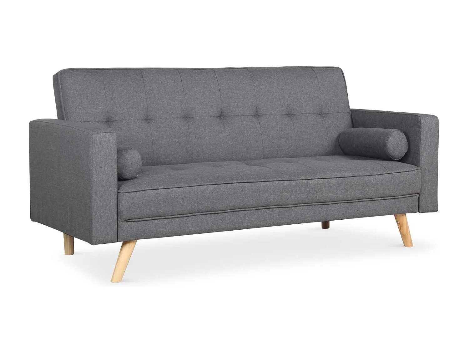Canapé Convertible 3 Places Scandinave "Navya" Gris Foncé