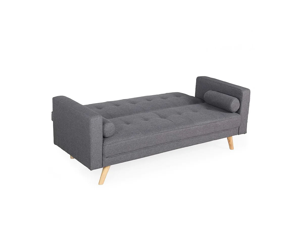 Canapé Convertible 3 Places Scandinave "Navya" Gris Foncé