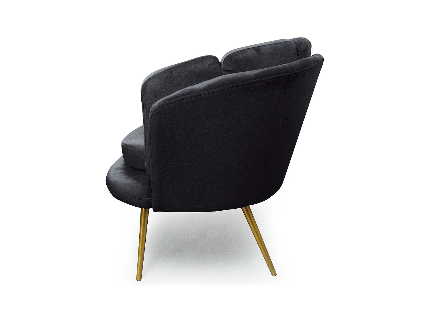 Canapé 2 Places en Velours "Dabren" 138cm Noir