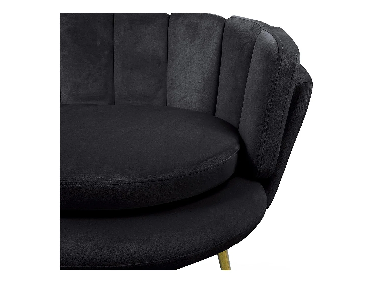 Canapé 2 Places en Velours "Dabren" 138cm Noir