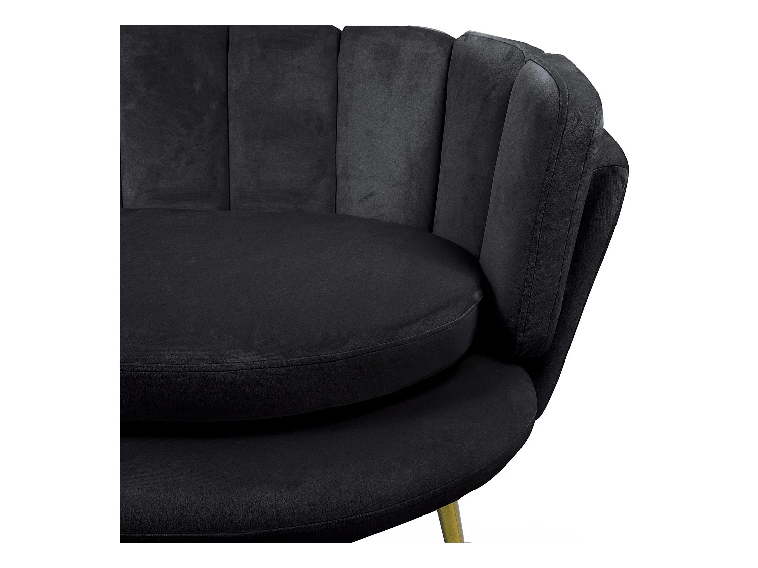 Canapé 2 Places en Velours "Dabren" 138cm Noir