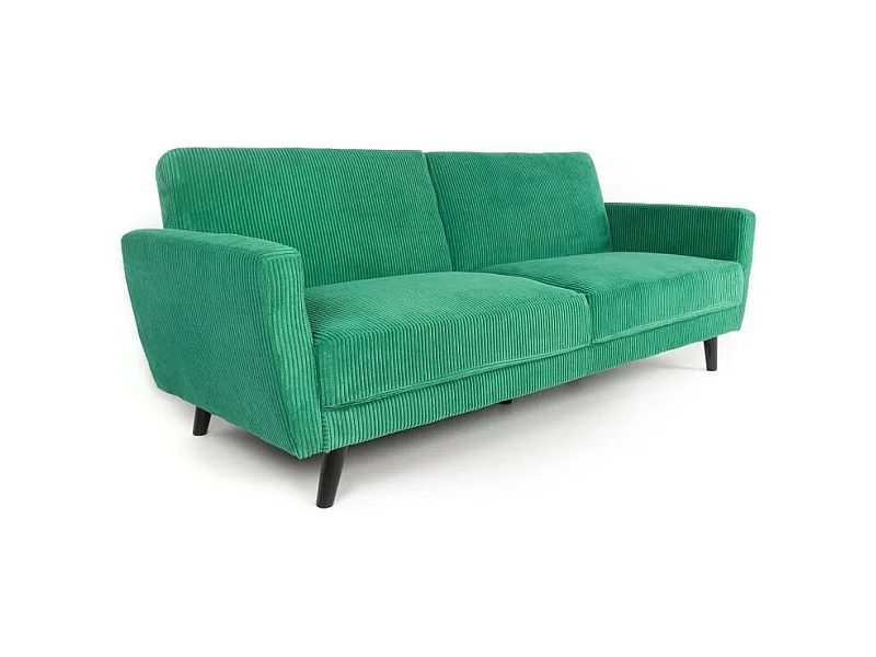 Schlafsofa aus Samt in Grün "Garry" 220cm - Elegant & Praktisch