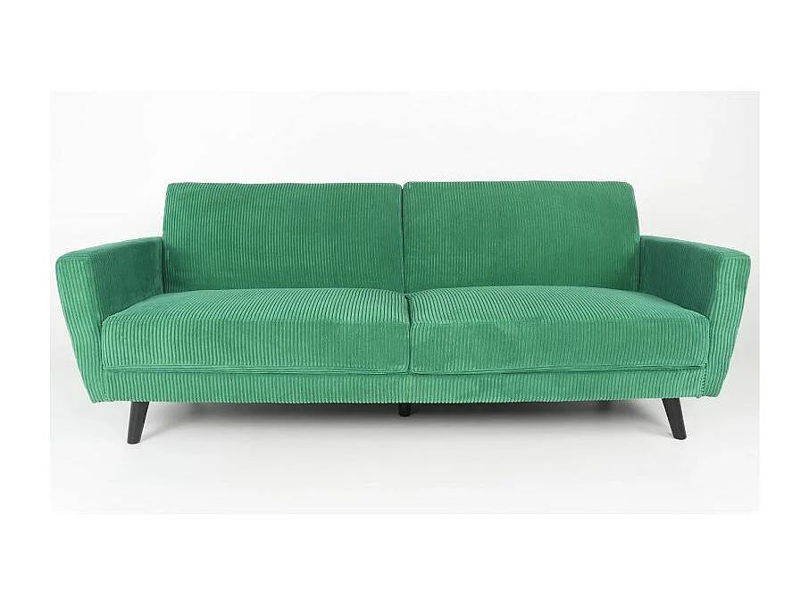 Schlafsofa aus Samt in Grün "Garry" 220cm - Elegant & Praktisch
