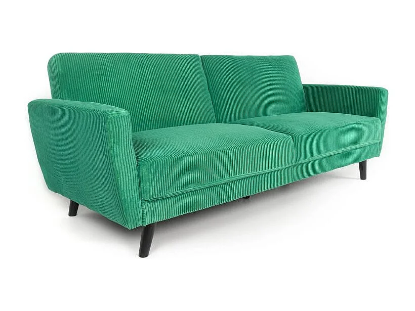 Schlafsofa aus Samt in Grün "Garry" 220cm - Elegant & Praktisch
