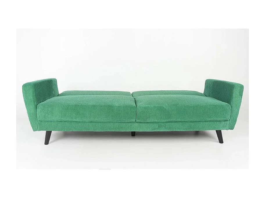 Schlafsofa aus Samt in Grün "Garry" 220cm - Elegant & Praktisch