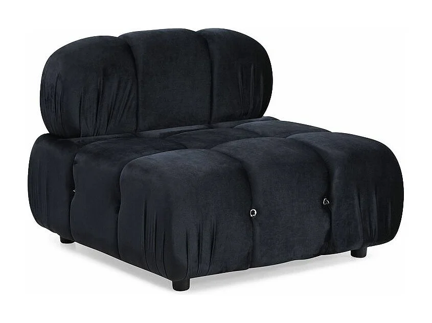 Canapé d'Angle Modulable Velours "Holly" 291cm Noir