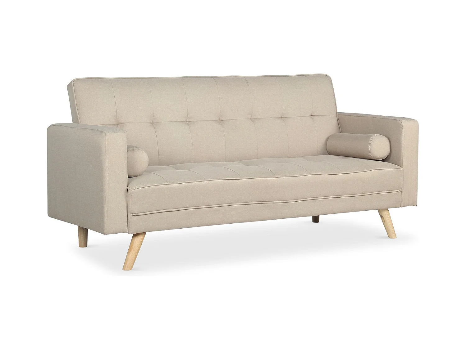 Skandinavisches Schlafsofa "Navya" Beige 3-Sitzer