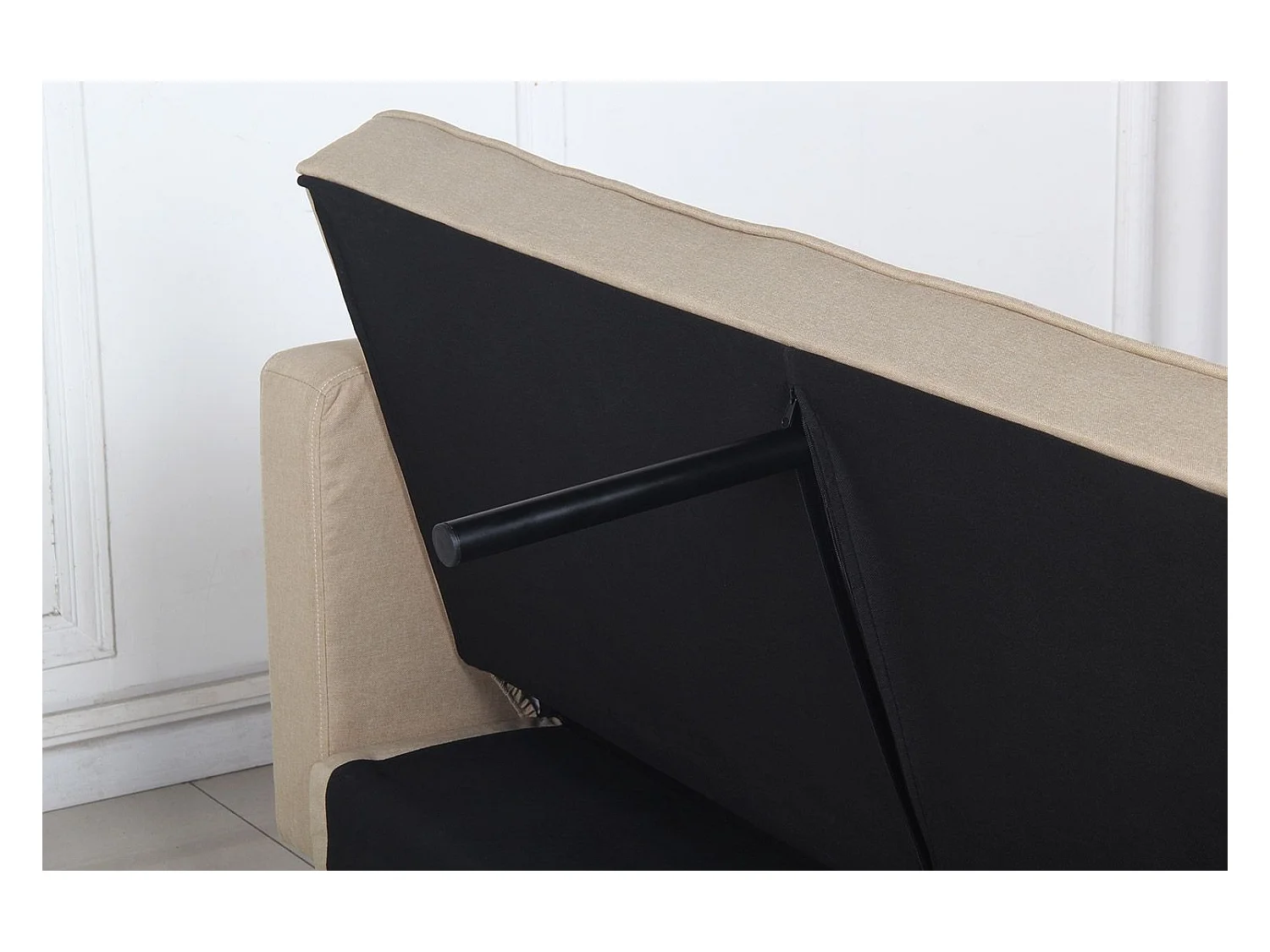 Skandinavisches Schlafsofa "Navya" Beige 3-Sitzer