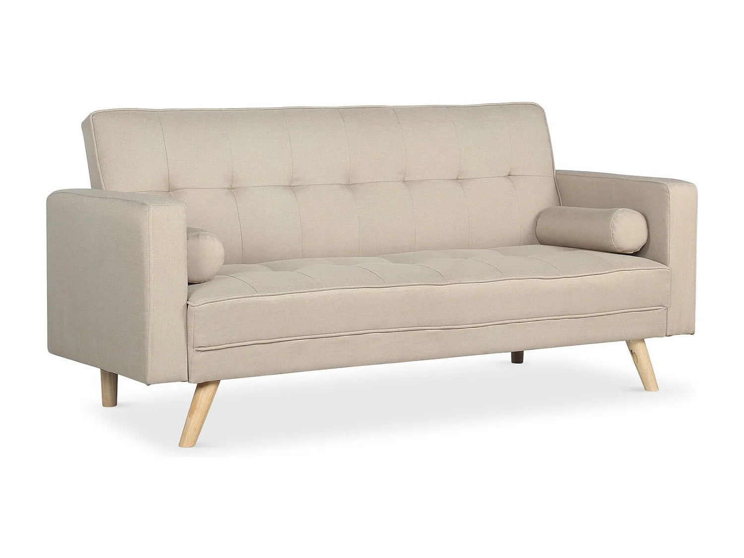 Canapé Convertible 3 Places Scandinave "Navya" Beige