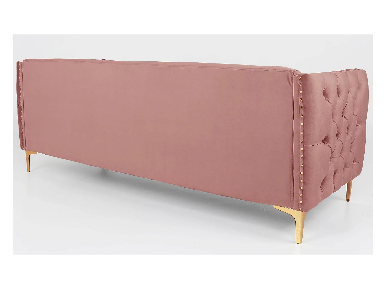 Canapé 3 Places en Velours "Suez" 204cm Rose