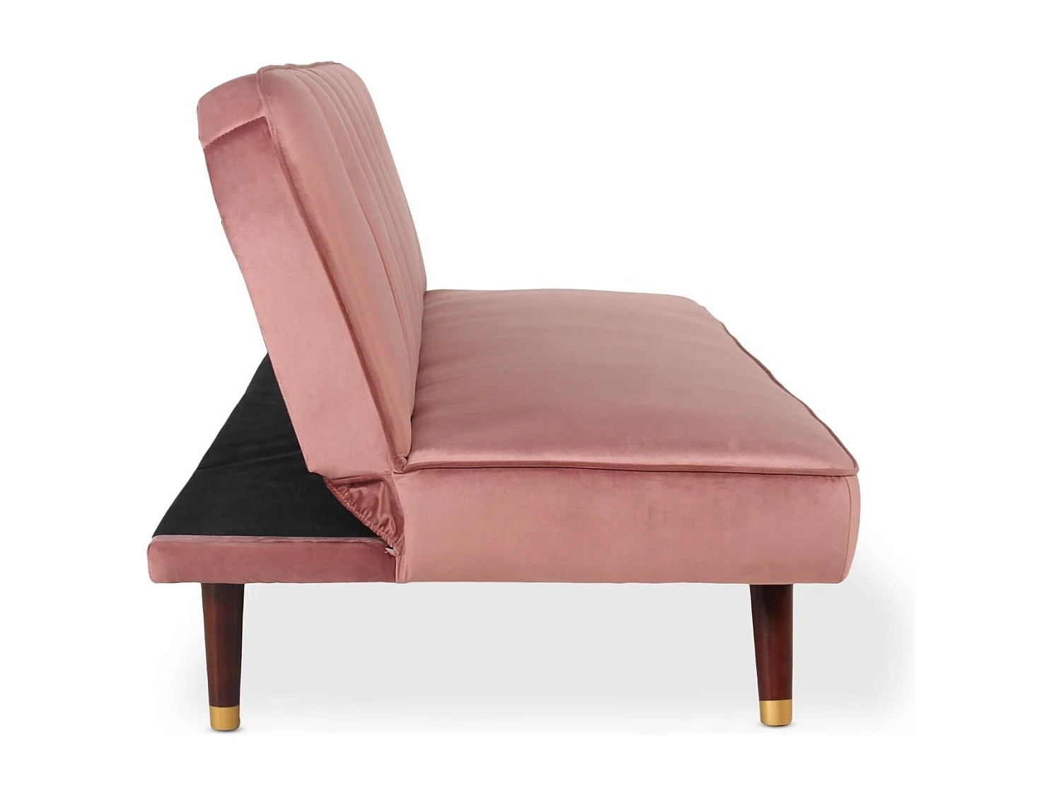 Canapé Convertible en Velours "Seattle" 180cm Rose
