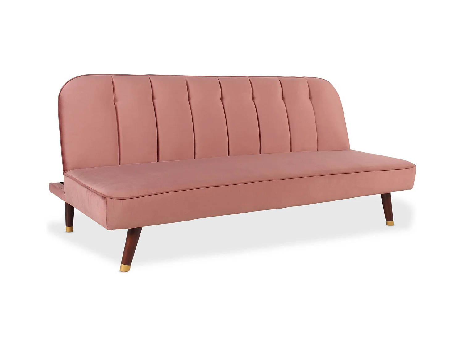 Canapé Convertible en Velours "Seattle" 180cm Rose