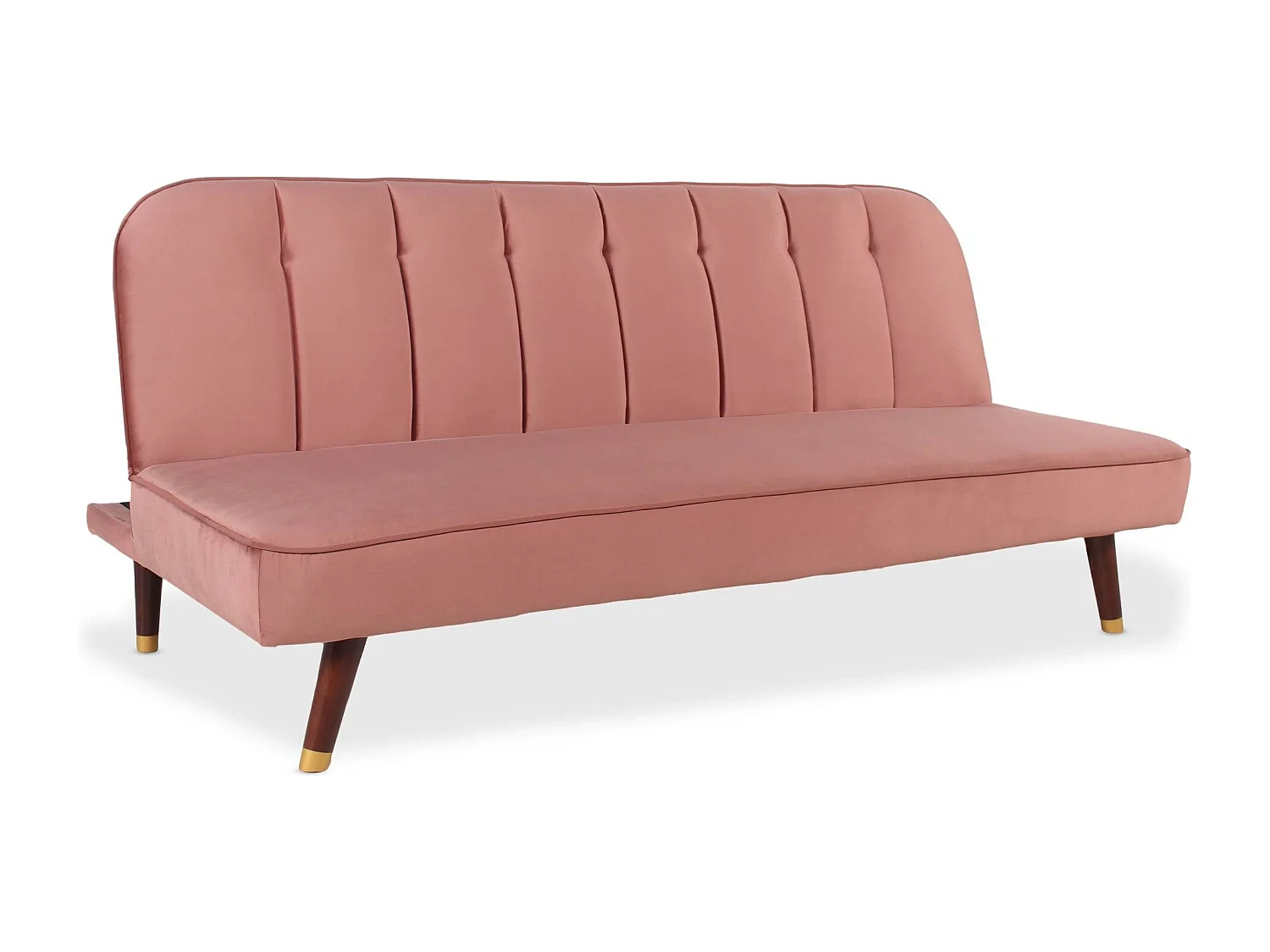 Canapé Convertible en Velours "Seattle" 180cm Rose