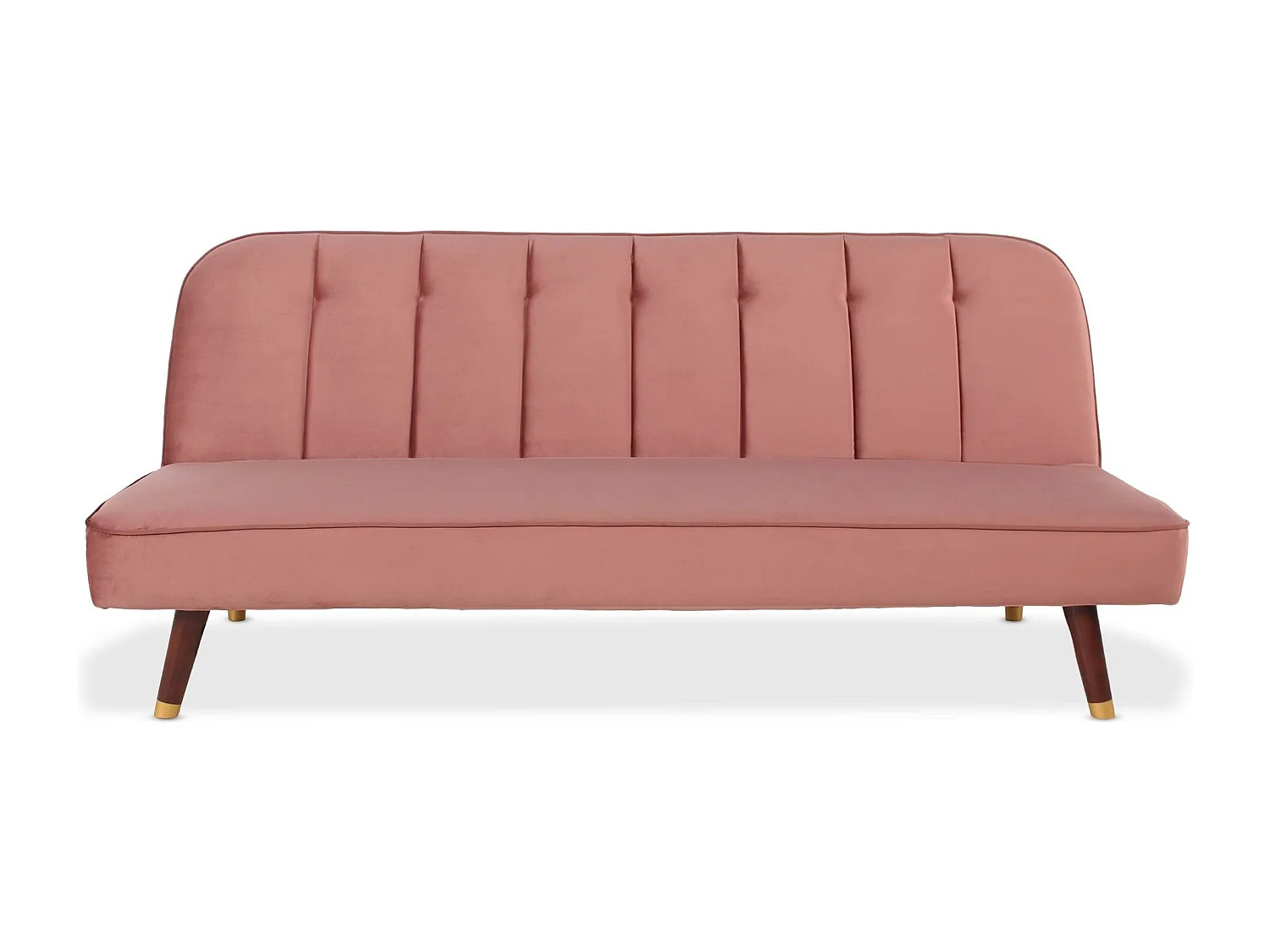 Canapé Convertible en Velours "Seattle" 180cm Rose
