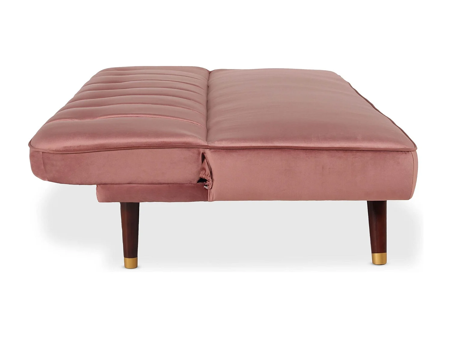 Canapé Convertible en Velours "Seattle" 180cm Rose