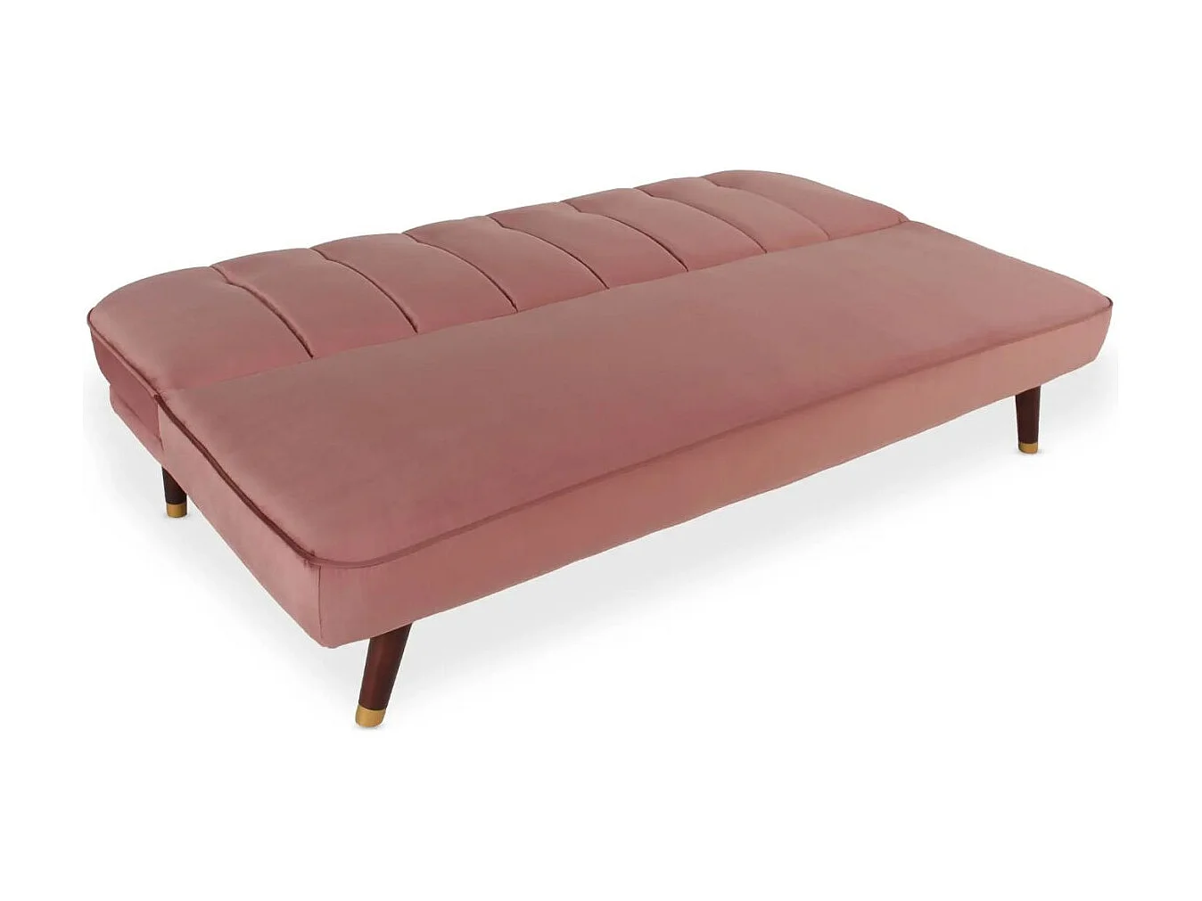 Canapé Convertible en Velours "Seattle" 180cm Rose