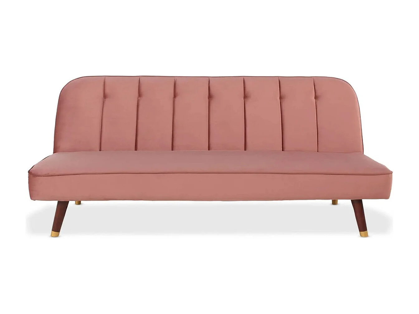 Canapé Convertible en Velours "Seattle" 180cm Rose