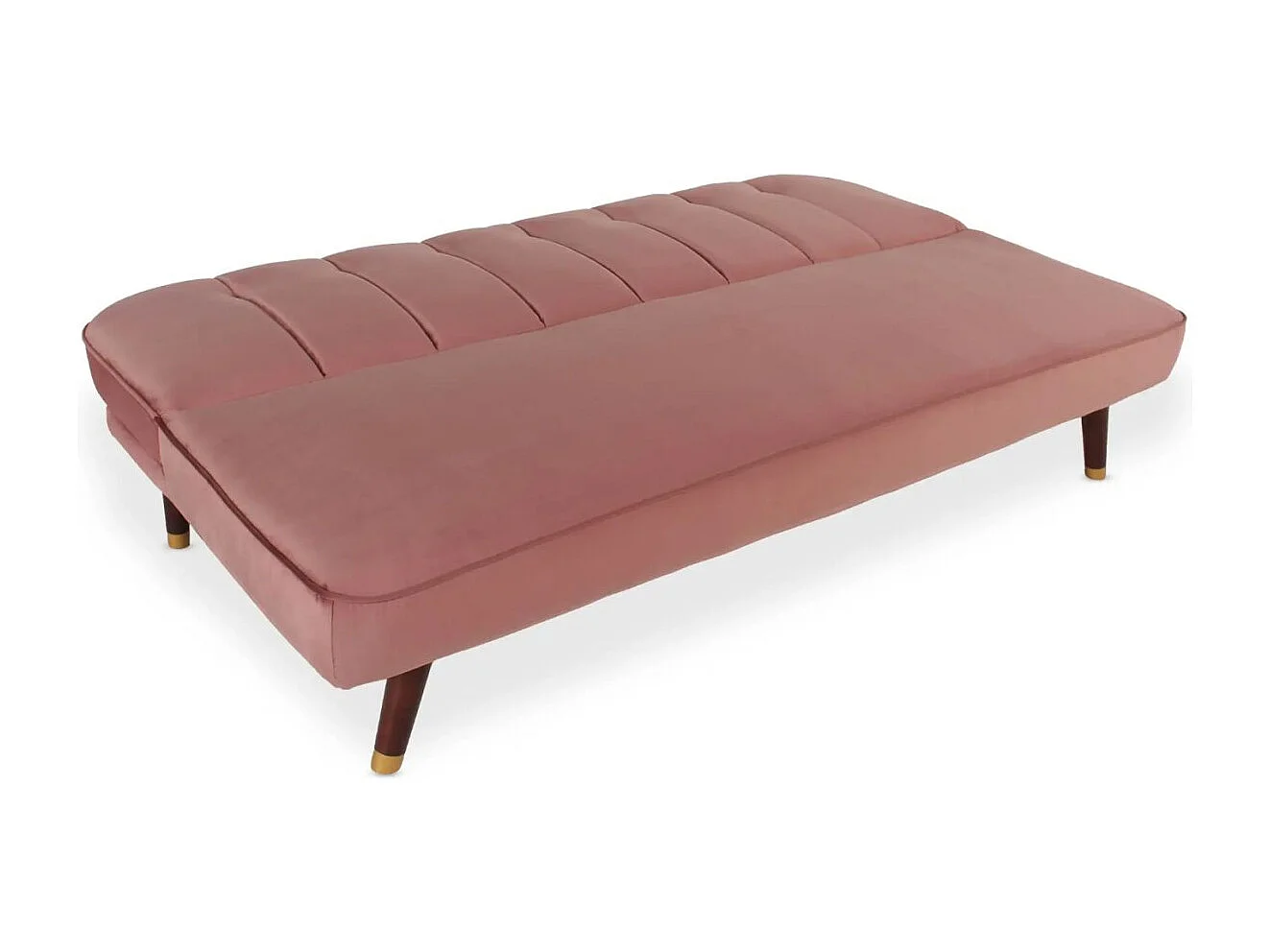 Canapé Convertible en Velours "Seattle" 180cm Rose