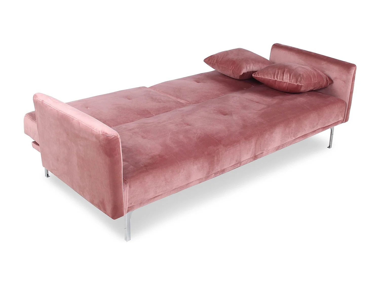 Schlafsofa 3-Sitzer Samt Rosa "Lacla" 191cm