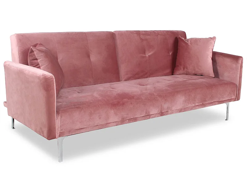 Canapé Convertible 3 Places "Lacla" 191cm Rose