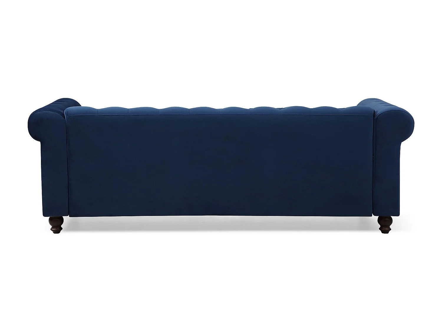 Canapé 3 Places Velours "Chesterfield" 207cm Bleu