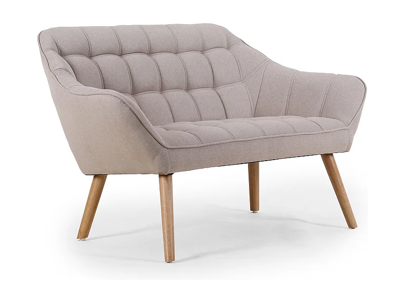 Canapé 2 Places Scandinave "Taone" 128cm Beige
