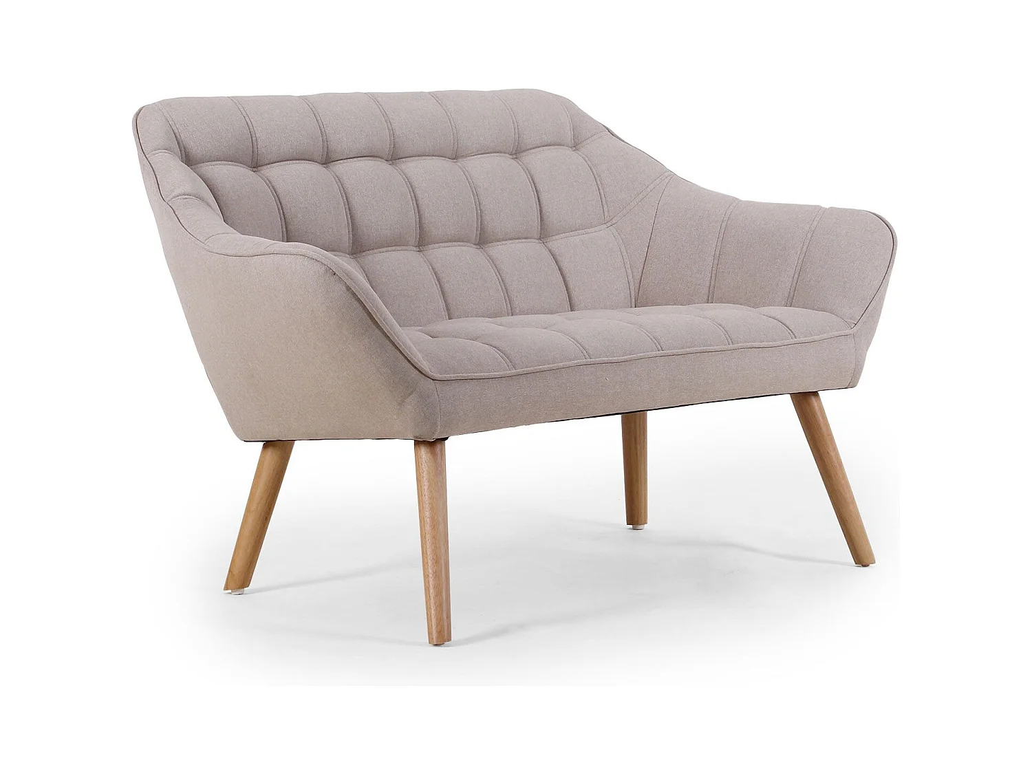 Canapé 2 Places Scandinave "Taone" 128cm Beige