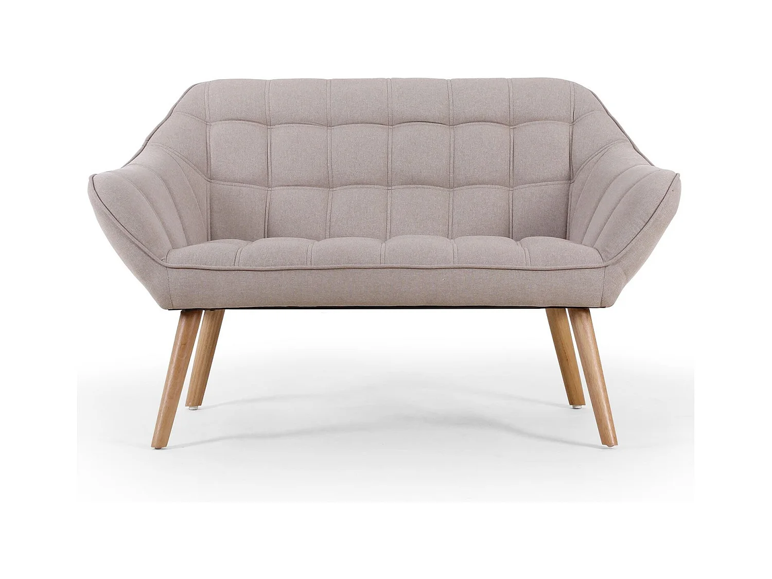 Canapé 2 Places Scandinave "Taone" 128cm Beige