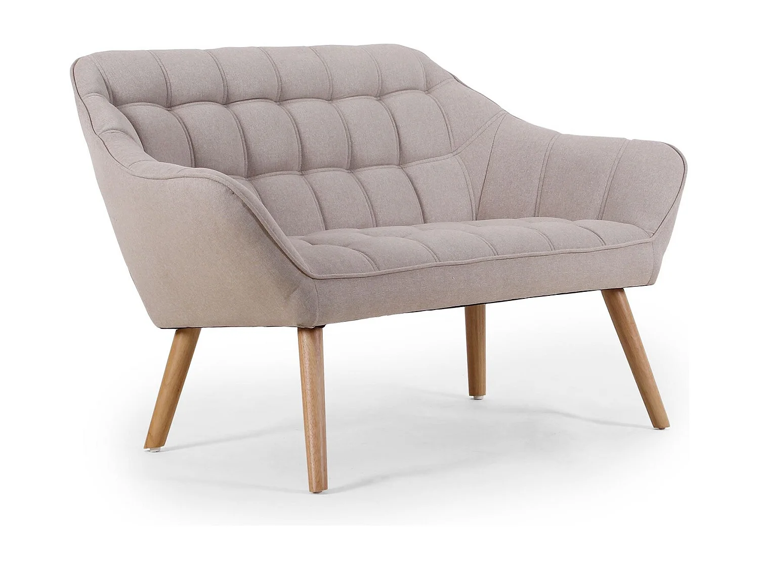 Canapé 2 Places Scandinave "Taone" 128cm Beige