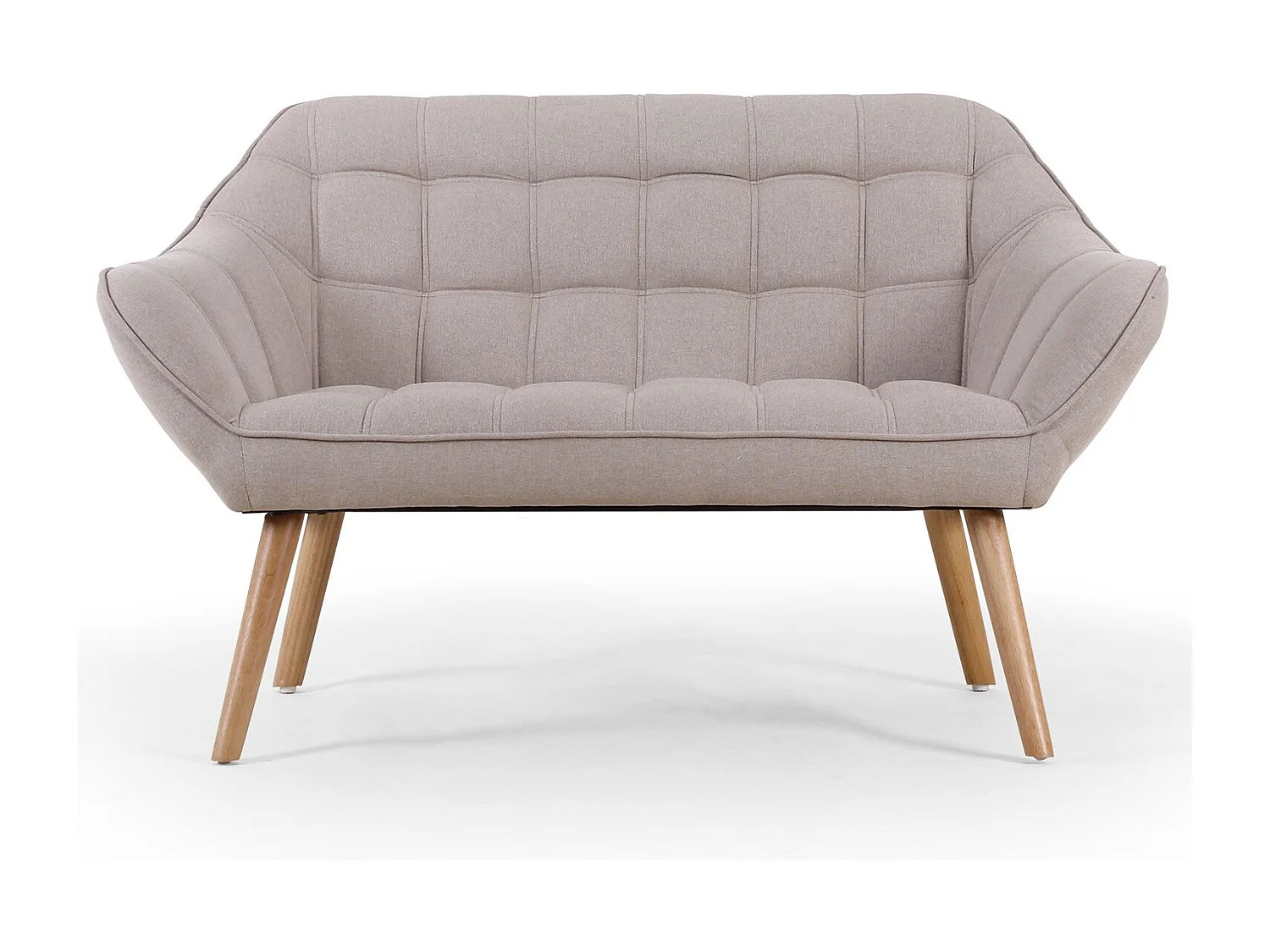 Canapé 2 Places Scandinave "Taone" 128cm Beige