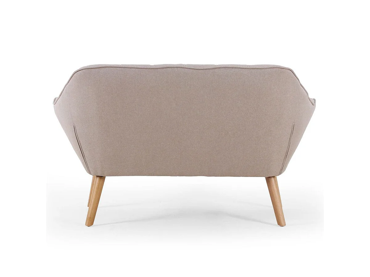 Canapé 2 places en microfibre beige TAONE