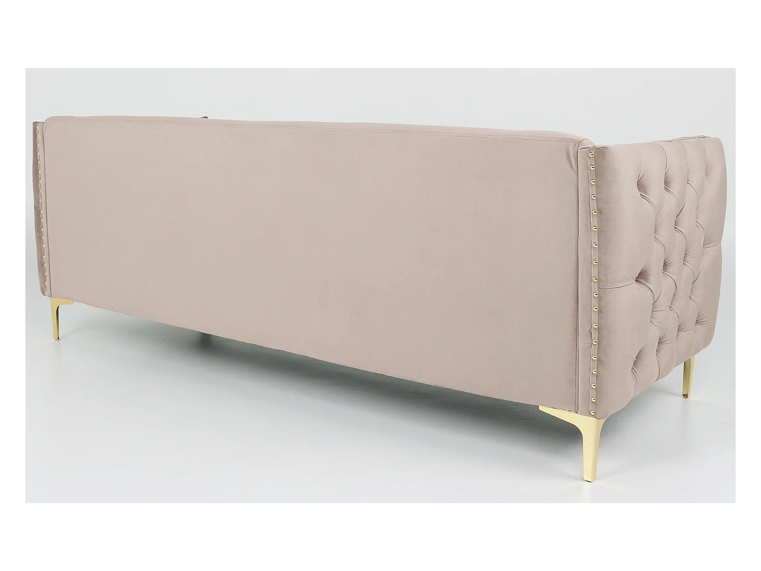 3-Sitzer Samtsofa "Suez" 204cm Taupe Elegant Bequemes Design