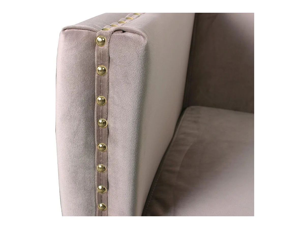 3-Sitzer Samtsofa "Suez" 204cm Taupe Elegant Bequemes Design