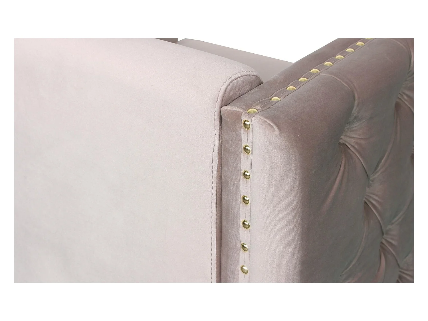 3-Sitzer Samtsofa "Suez" 204cm Taupe Elegant Bequemes Design