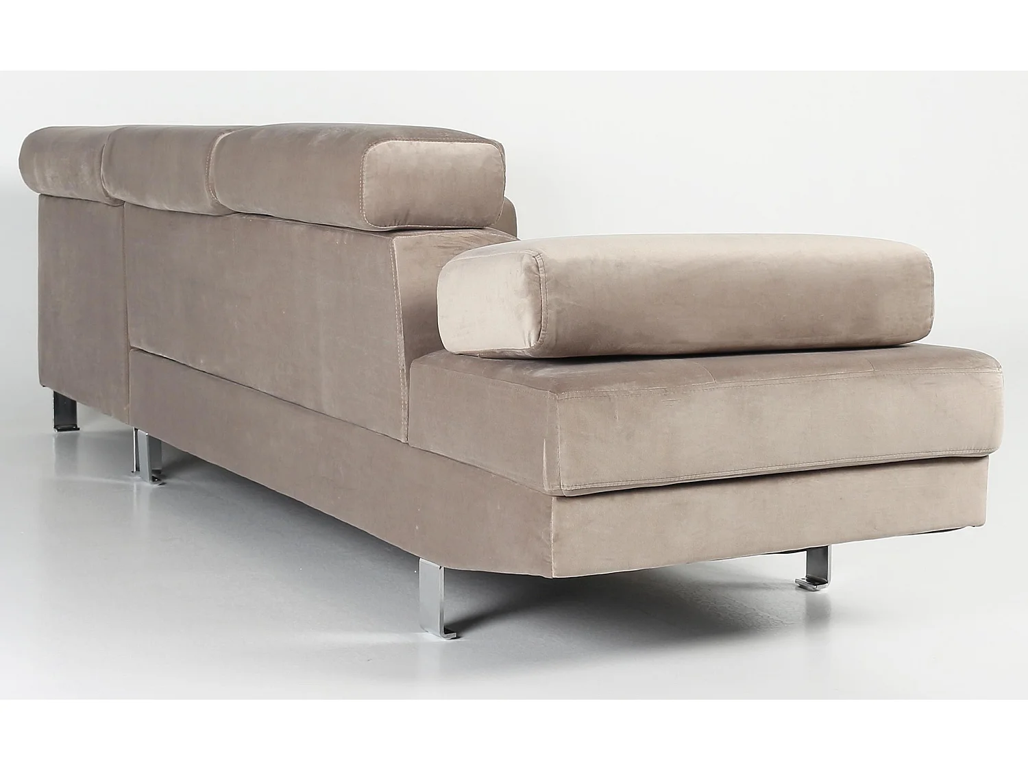 Canapé d'Angle Droit "Têtière" 260cm Taupe