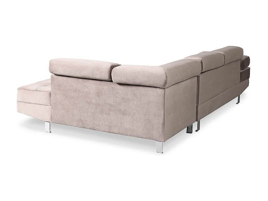 Canapé d'Angle Droit "Têtière" 260cm Taupe