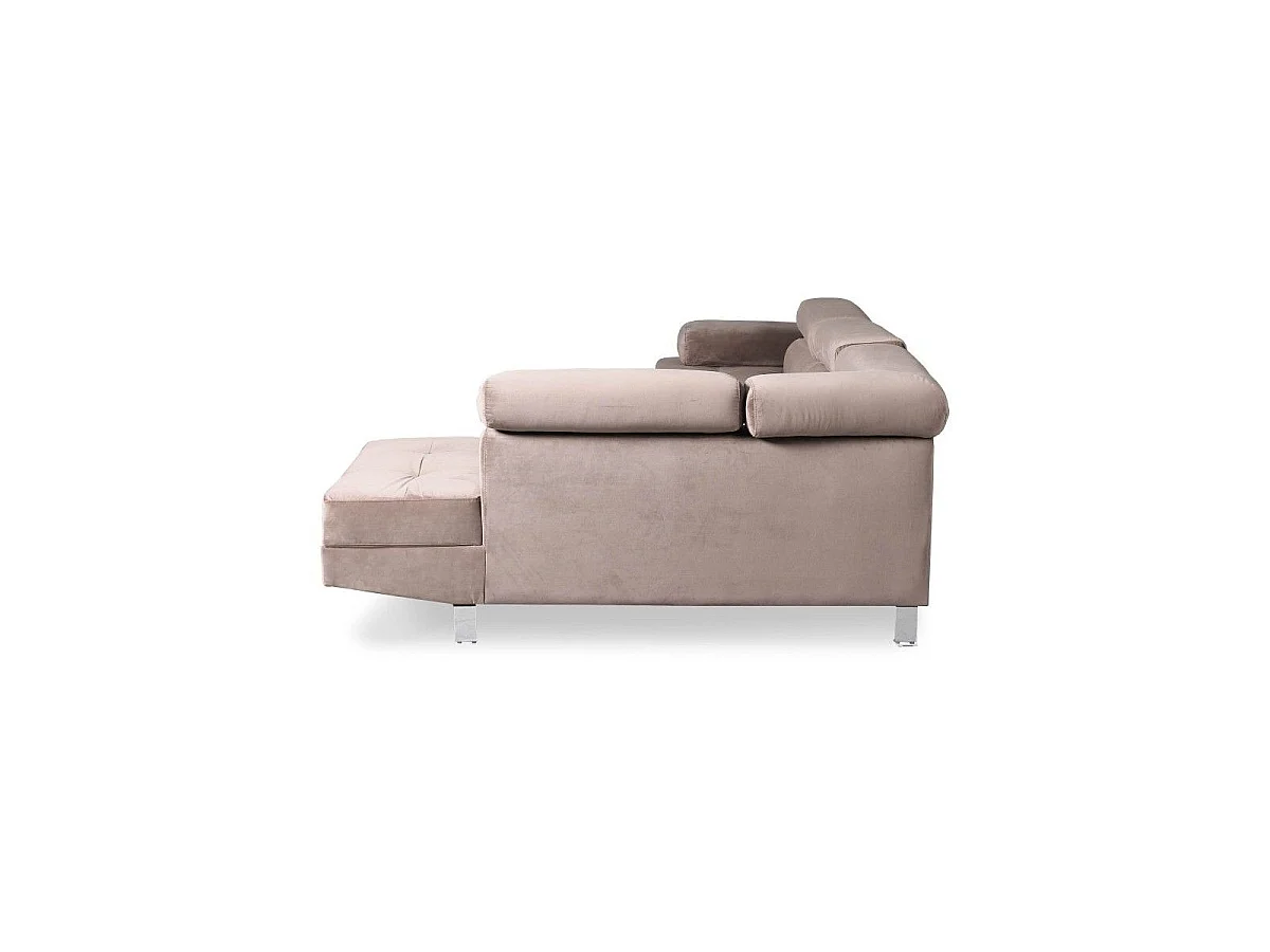 Canapé d'Angle Droit "Têtière" 260cm Taupe