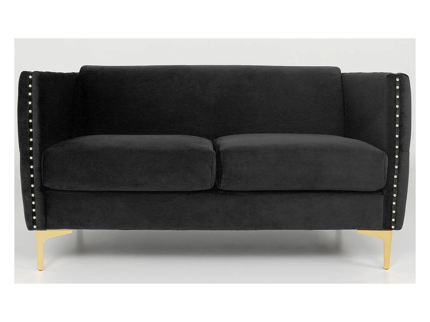 Divano a 2 posti Joshua Velluto nero