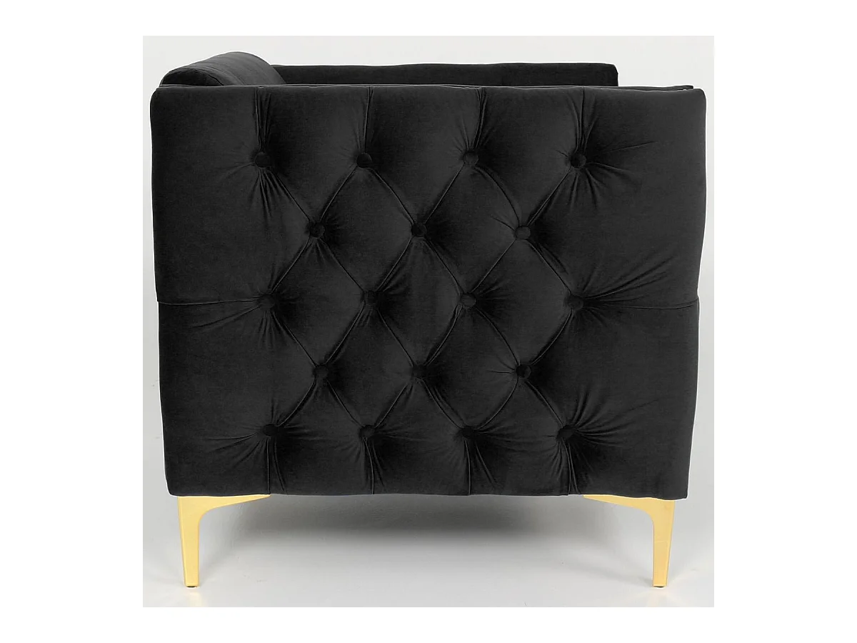 Divano a 2 posti Joshua Velluto nero