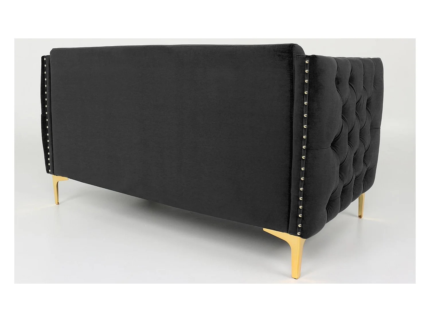 Divano a 2 posti Joshua Velluto nero