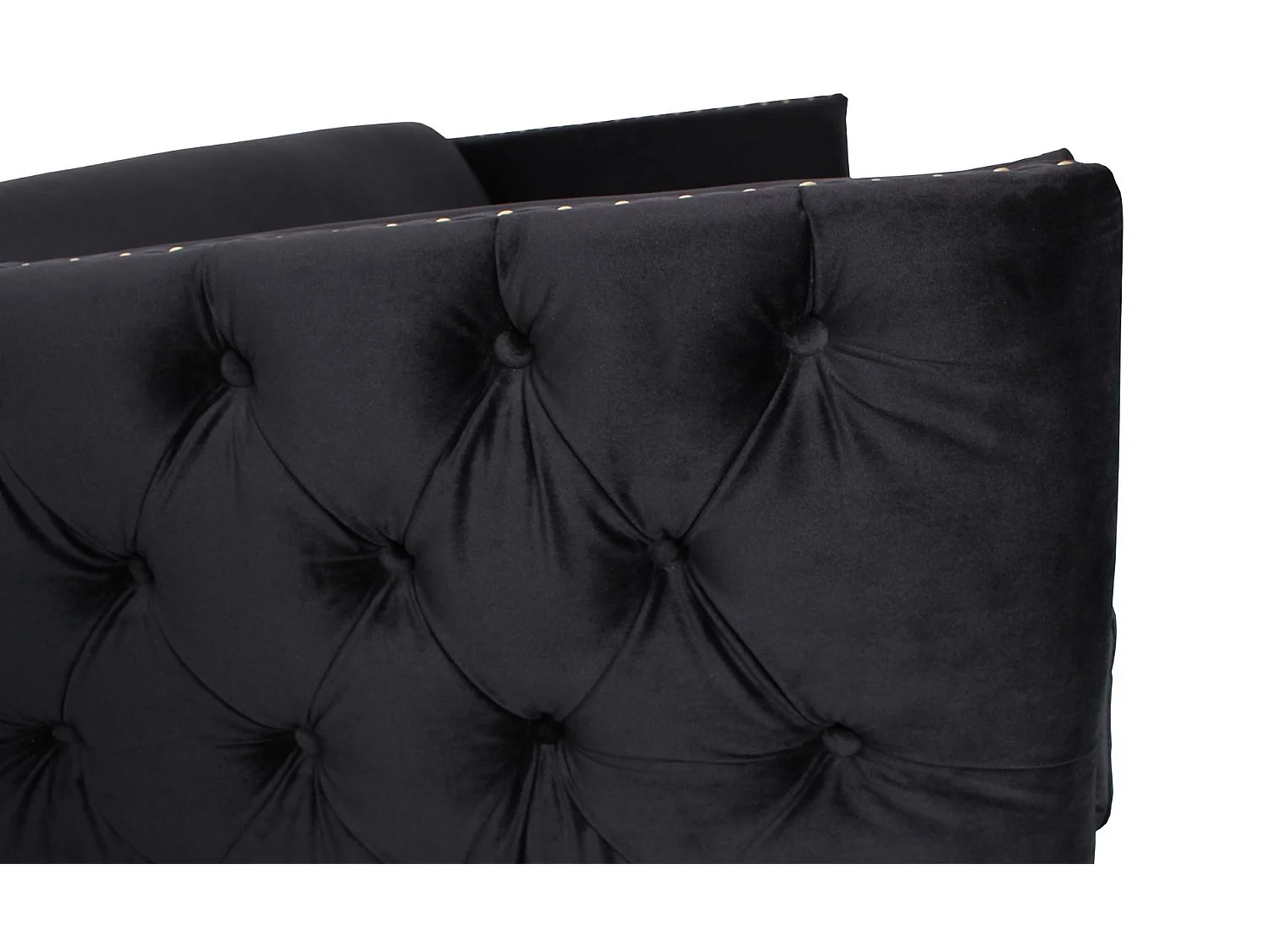 Canapé 2 Places en Velours "Suez" 145cm Noir