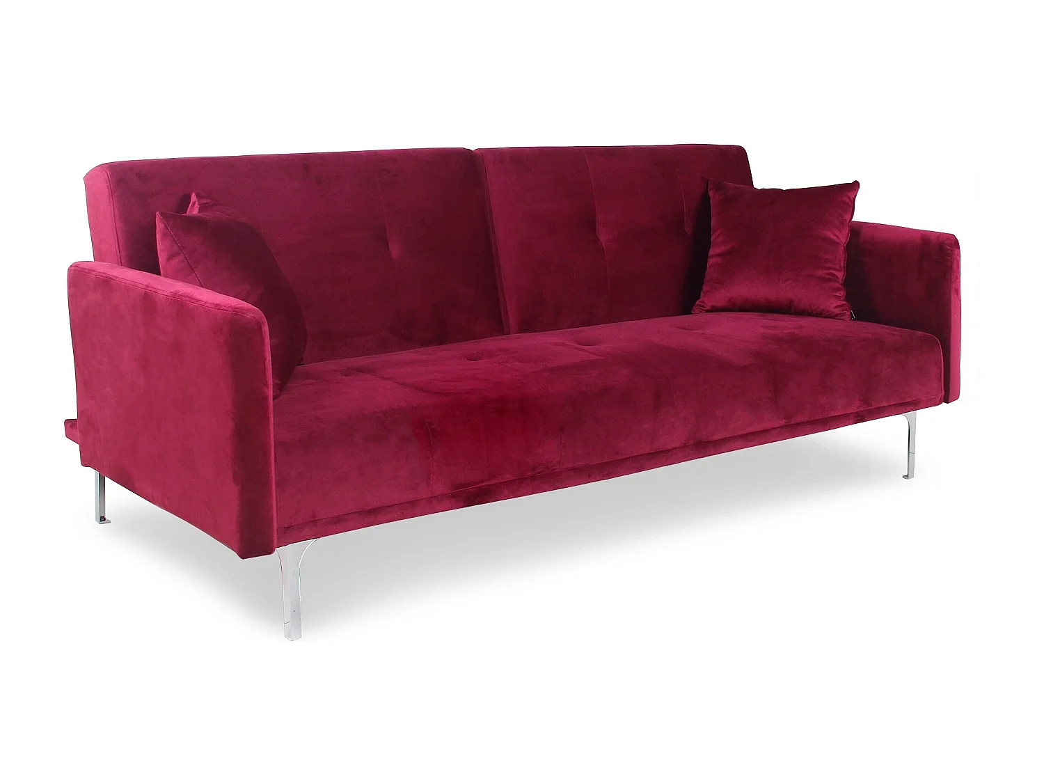 Canapé Convertible 3 Places "Lacla" 191cm Rouge