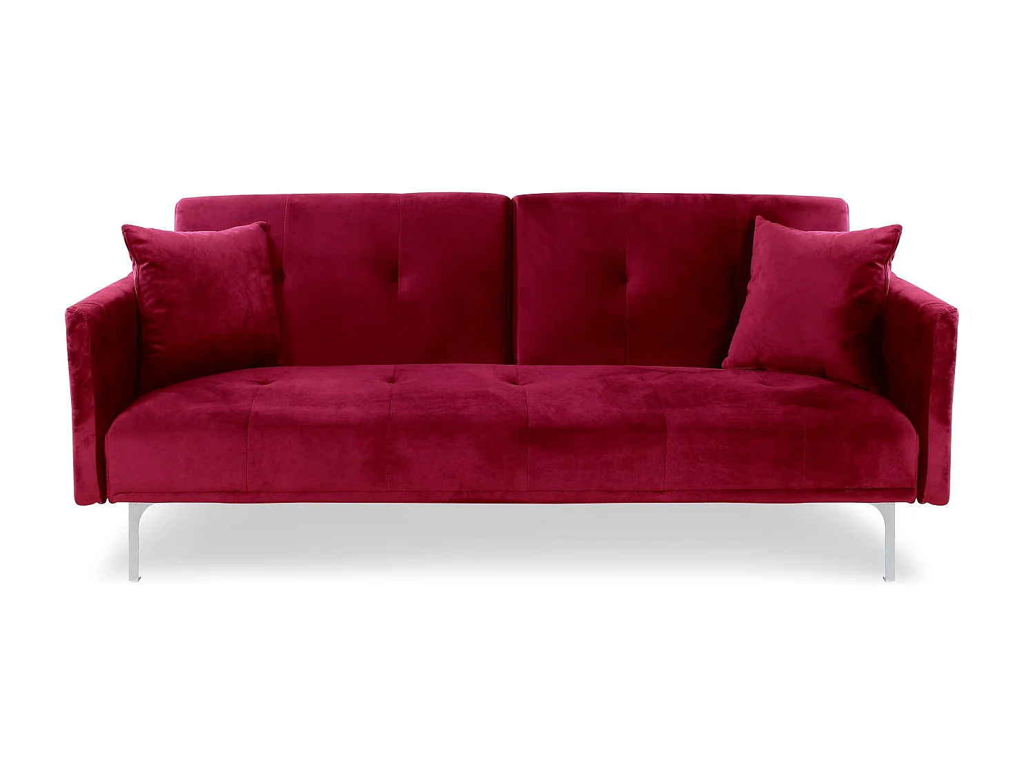 Canapé Convertible 3 Places "Lacla" 191cm Rouge