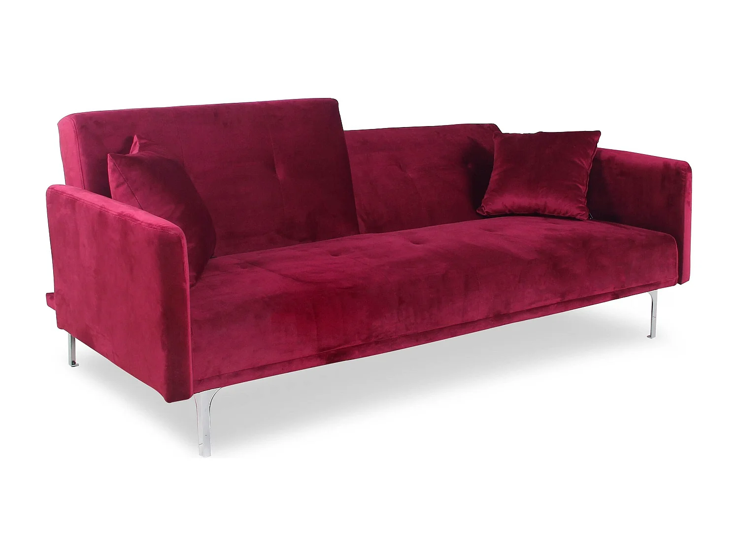 Canapé Convertible 3 Places "Lacla" 191cm Rouge
