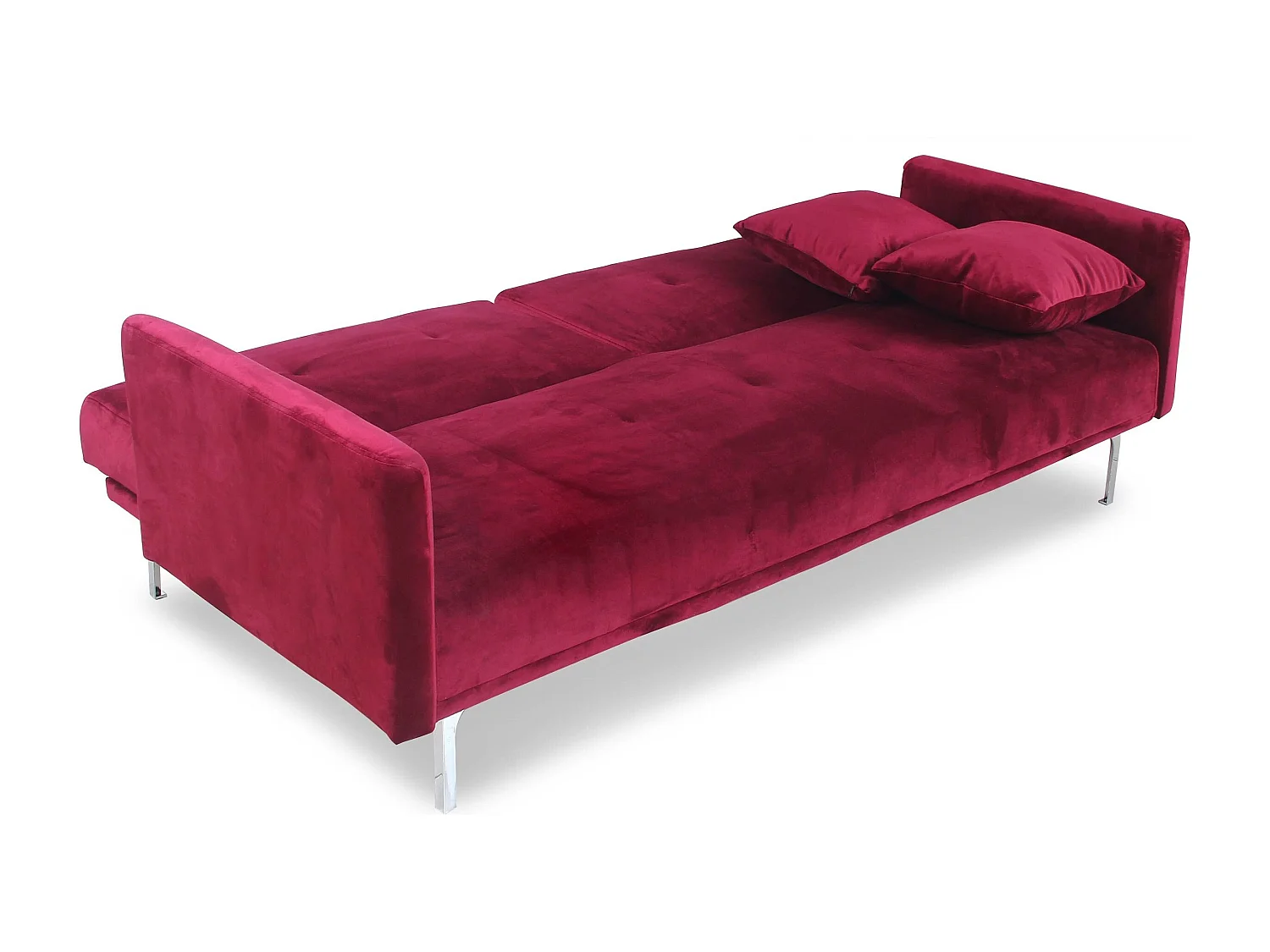 Canapé Convertible 3 Places "Lacla" 191cm Rouge