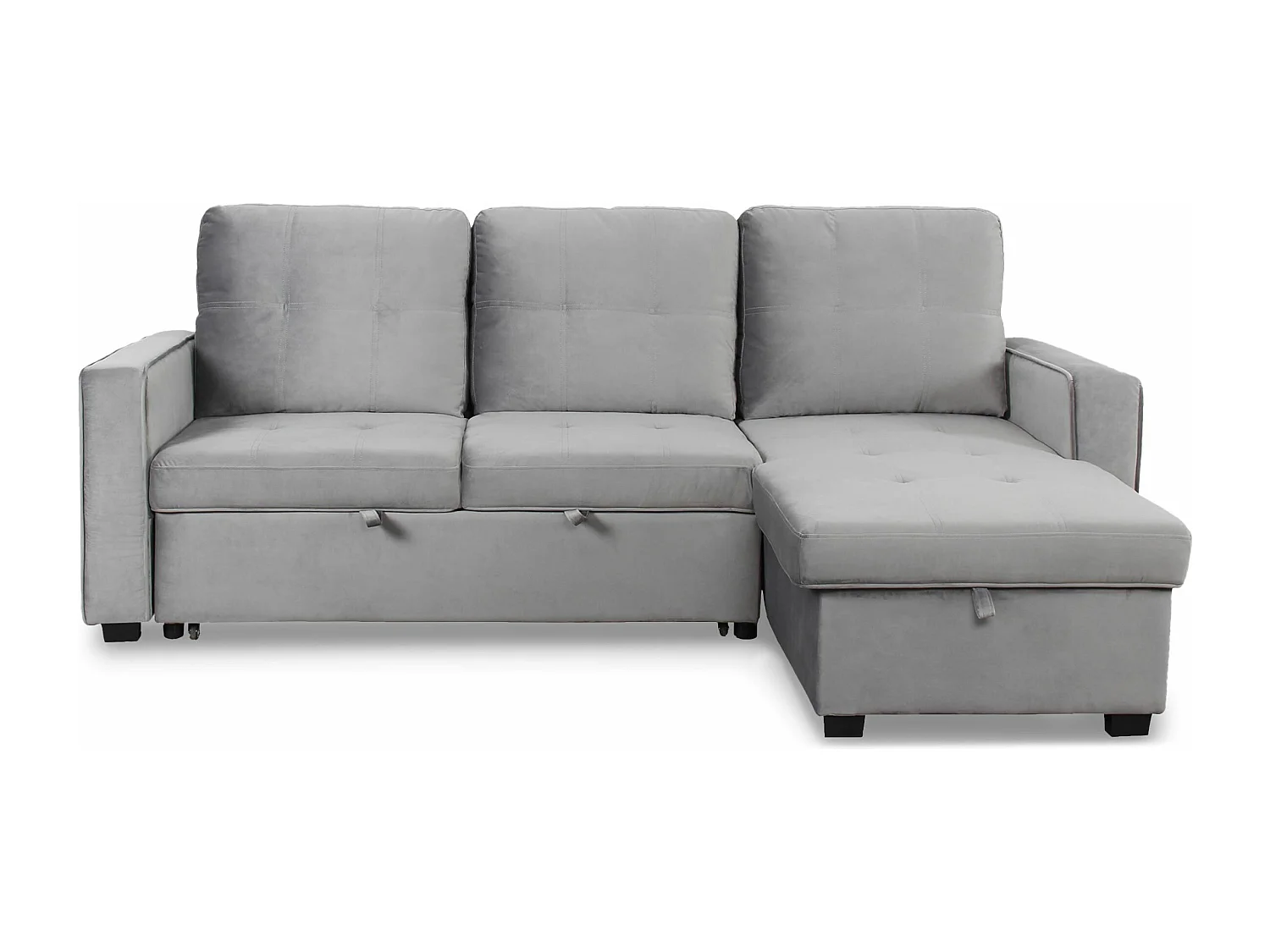 Canapé d'Angle Convertible "Rabano" 230cm Argent