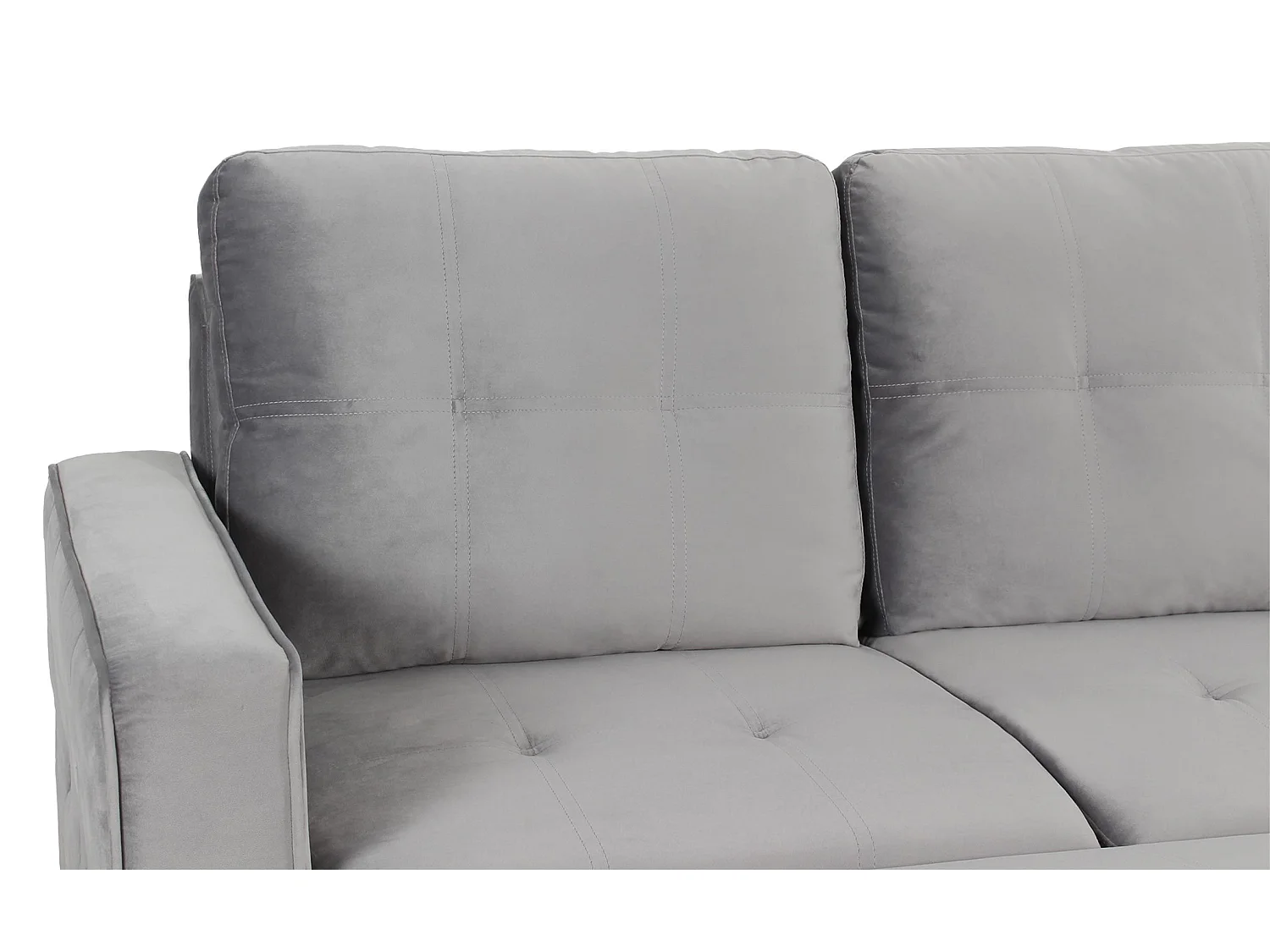 Canapé d'Angle Convertible "Rabano" 230cm Argent