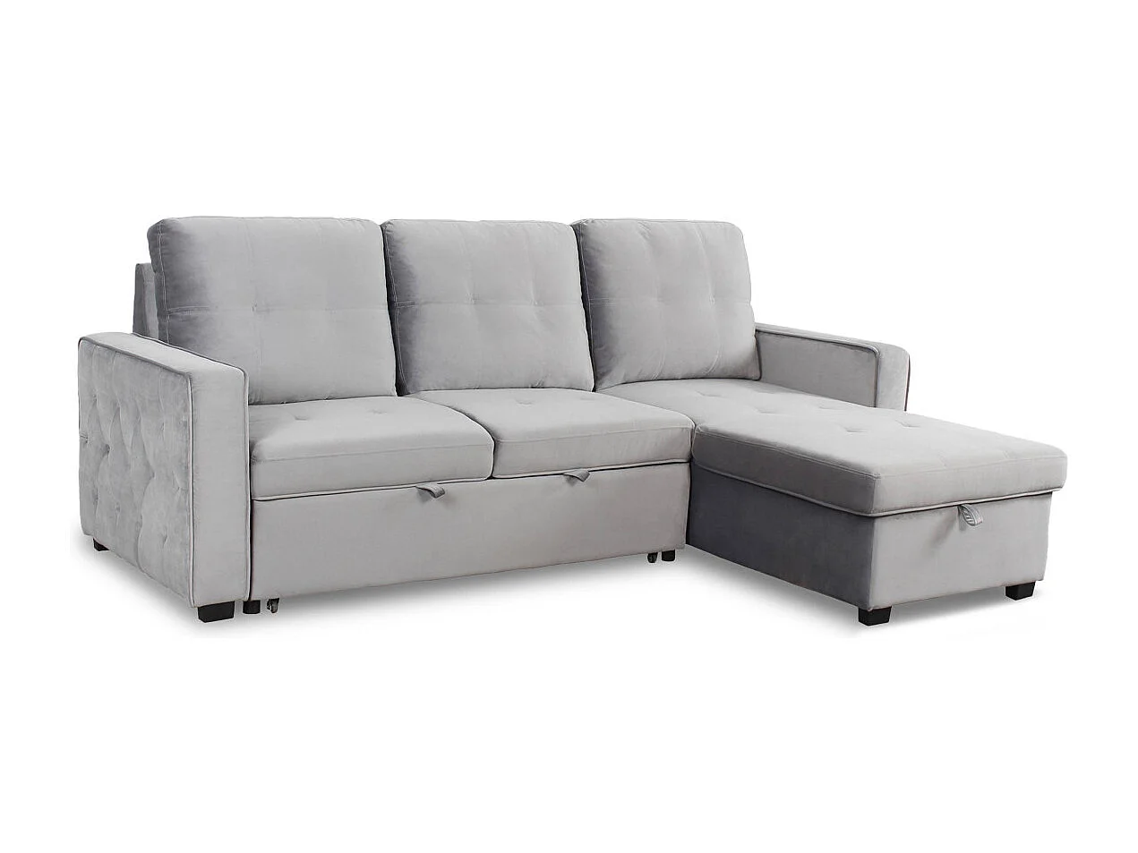 Canapé d'Angle Convertible "Rabano" 230cm Argent